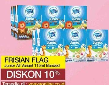 Promo Harga FRISIAN FLAG Susu UHT Junio All Variants 110 ml - Yogya