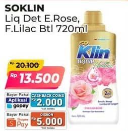 Promo Harga So Klin Liquid Detergent Nature English Rose, French Lilac 720 ml - Alfamart