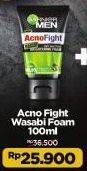 Promo Harga Garnier Men Acno Fight Facial Foam Anti-Bacteria Wasabi Brightening 100 ml - Alfamart