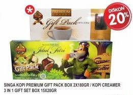Promo Harga Kopi Singa Creamer Premium Gift Pack 2 pcs - Superindo