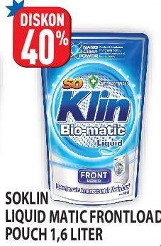 Promo Harga So Klin Biomatic Liquid Detergent Front Load 1600 ml - Hypermart