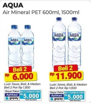 Promo Harga Aqua Air Mineral 1500 ml - Alfamart