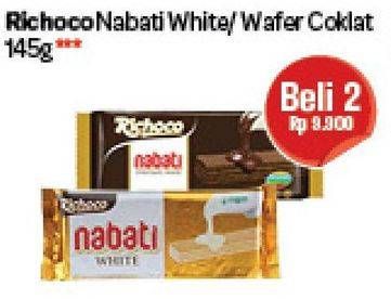 Promo Harga NABATI Wafer Chocolate, White per 2 bungkus 145 gr - Carrefour