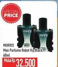 Promo Harga MORRIS Man Parfume Robot VIP Black 60 ml - Hypermart
