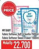 Promo Harga MY BABY Fabric Softener Soft Gentle, Sweet Floral 1500 ml - Hypermart