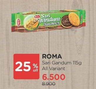 Promo Harga ROMA Sari Gandum All Variants 115 gr - Watsons
