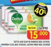 Promo Harga Dettol Bar Soap Reenergize, Cool, Lasting Fresh 100 gr - Superindo