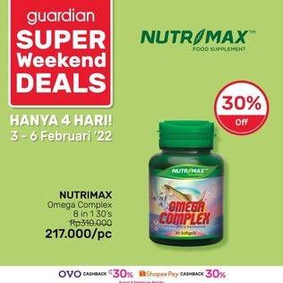 Promo Harga NUTRIMAX Omega Complex 8 In 1 130 pcs - Guardian