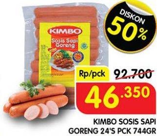 Promo Harga Kimbo Sosis Sapi Goreng 24 pcs - Superindo