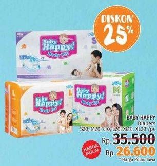 Promo Harga Baby Happy Body Fit Perekat S20, M20, L10, L20, XL10, XL20  - LotteMart