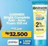 Promo Harga Garnier Bright Complete 3-in-1 Anti Acne Facial Wash 50 ml - Indomaret