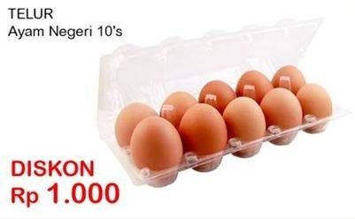 Promo Harga Telur Ayam Negeri 10 pcs - Indomaret