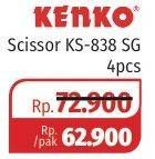 Promo Harga KENKO Scissors KS-838 SG 4 pcs - Lotte Grosir