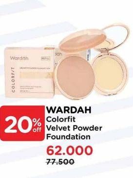 Promo Harga Wardah Color Fit Velvet Powder Foundation  - Watsons