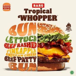 Promo Harga Burger King Tropical Whopeer  - Burger King