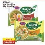 Promo Harga Sedaap Baked Mie Instant Goreng, Soto 76 gr - Alfamart