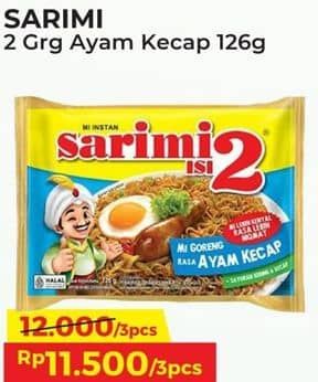 Promo Harga Sarimi Mi Goreng Isi 2 Ayam Kecap 126 gr - Alfamart