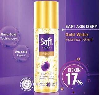 Promo Harga SAFI Age Defy Gold Water Essence 30 ml - Alfamart