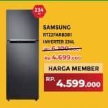 Promo Harga Samsung RT22FARBDB1/SE Kulkas 2 Pintu dengan Digital Inverter 234L   - Yogya