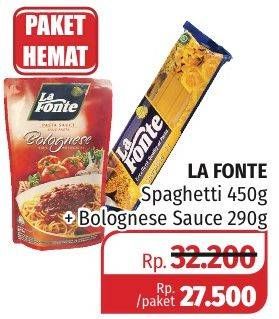 Promo Harga LA FONTE Spaghetti & Sauce Bolognese  - Lotte Grosir