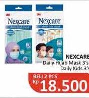 Promo Harga 3M NEXCARE Masker Daily Hijab, Daily Kids per 2 bungkus 3 pcs - Alfamidi