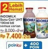 Promo Harga INDOMILK Susu Cair Botol All Variants 190 ml - Indomaret