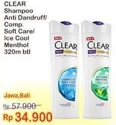 Promo Harga CLEAR Shampoo Complete Soft Care, Ice Cool Menthol 320 ml - Indomaret