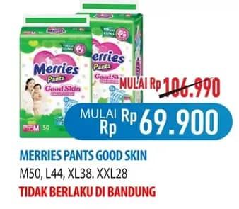 Promo Harga Merries Pants Good Skin M50, L44, XL38, XXL28 28 pcs - Hypermart