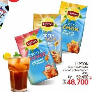 Promo Harga Lipton Iced Tea Peach, Lychee, Lemon 400 gr - LotteMart