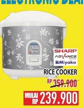 Promo Harga SHARP, ADVANCE, MIYAKO Rice Cooker  - Hypermart