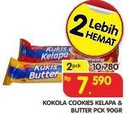 Promo Harga KOKOLA Cookies Kelapa, Butter per 2 pouch 90 gr - Superindo