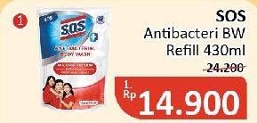 Promo Harga SOS Anti Bacterial Body Wash 430 ml - Alfamidi