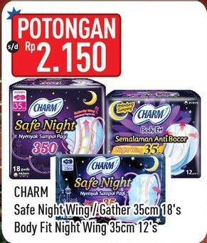 Promo Harga CHARM Safe Night/Body Fit Night  - Hypermart