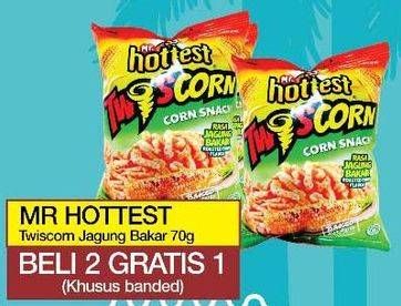 Promo Harga MR HOTTEST Twiscorn Jagung Bakar 70 gr - Yogya
