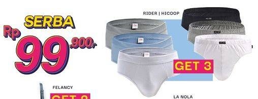 Promo Harga Rider/Hicoop Underwear Man  - Carrefour