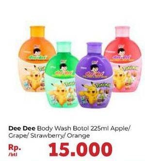 Promo Harga DEE DEE Body Wash Apple, Grape, Strawberry, Orange 225 ml - Carrefour