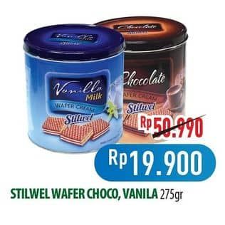 Promo Harga Biskitop Stilwel Wafer Cream Chocolate 275 gr - Hypermart