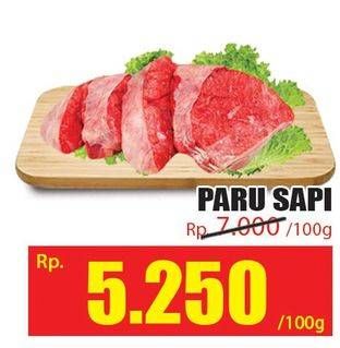 Promo Harga Paru Sapi per 100 gr - Hari Hari