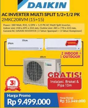 Promo Harga DAIKIN 2MKC20RVM | AC Inverter Multi Split  - COURTS