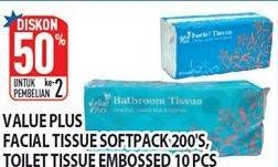 Promo Harga Value Plus Facial Tissue, Toilet Tissue  - Hypermart