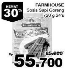 Promo Harga FARMHOUSE Sosis Sapi Goreng 24 pcs - Giant