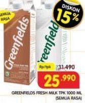 Promo Harga Greenfields Fresh Milk All Variants 1000 ml - Superindo