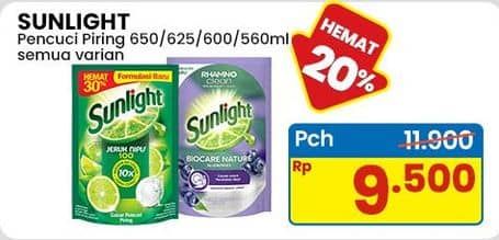Promo Harga Sunlight Pencuci Piring All Variants 560 ml - Indomaret