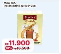 Promo Harga Max Tea Minuman Teh Bubuk Tarikk per 5 sachet 25 gr - Indomaret
