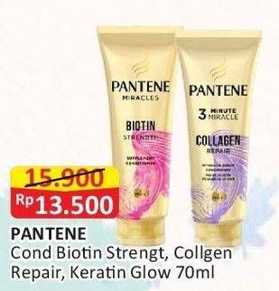 Promo Harga Pantene Conditioner Miracle Collagen Repair, Keratin Glow 70 ml - Alfamart
