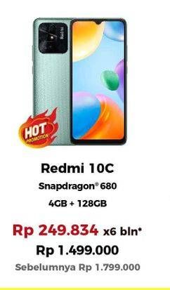 Promo Harga Xiaomi Redmi 10C Smartphone 4 GB + 128 GB  - Erafone