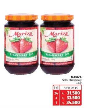 Promo Harga MARIZA Jam Strawberry 350 gr - Lotte Grosir