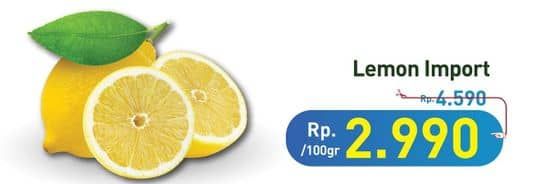 Promo Harga Lemon Import per 100 gr - Hypermart