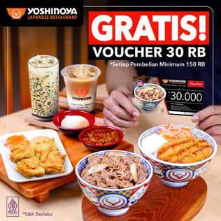 Promo Harga Gratis voucher 30 rb  - Yoshinoya