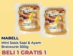 Promo Harga Mabell Mini Sosis Sapi & Ayam Bratwurst 500 gr - Yogya